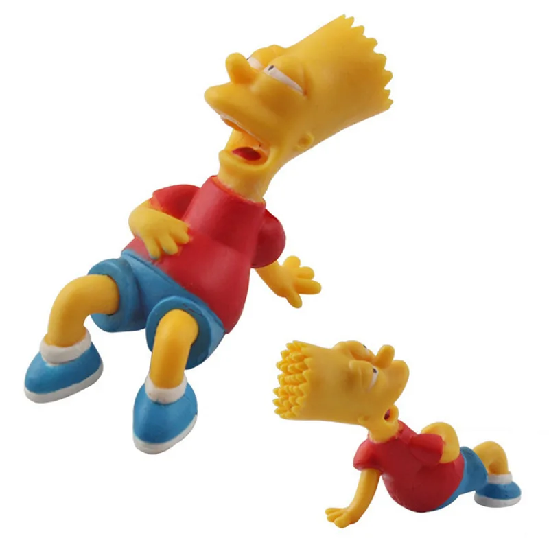 Disney Simpsons Cartoon Action Figures Toys Funny Homer Marge Bart Mini figurine modello di bambola in Pvc giocattolo per bambini regalo di compleanno