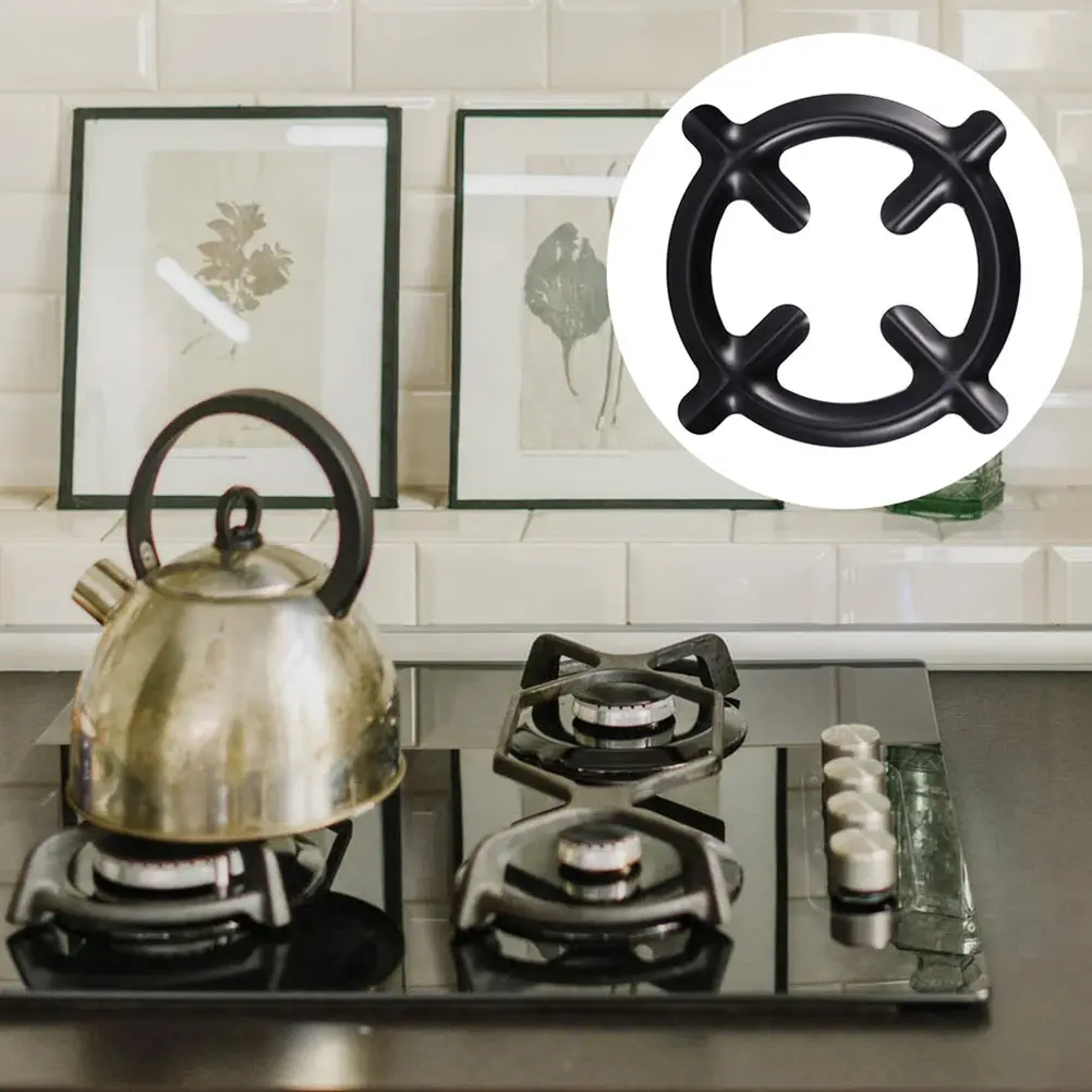 

5 Pcs Stove Racks Iron Gas Hob Shelves Portable Burner Rings Kitchen Heat Resistant Smooth Safe Home Restaurants