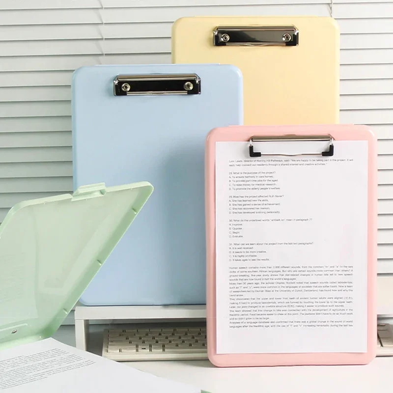 Portapapeles de archivos A4, soporte para bolígrafo, Bloc de notas, tablero de Clip, doble Clip, estuche de almacenamiento para archivar documentos, suministros de oficina para profesores y enfermeras