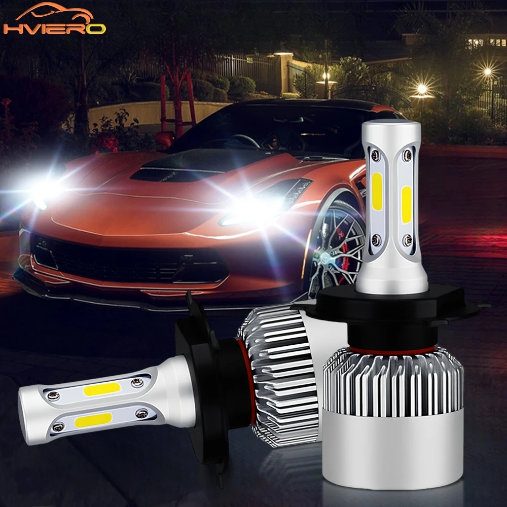 

2PCS Car H11 9007 9008 COB 72W 8000LM 6500K LED Reverse Lights Waterproof Automotive Outdoor Rear Brake Signal DRL Head Day Lamp