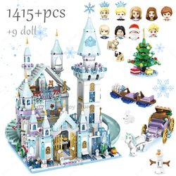 Disney Frozen Anna Elsa Princess Castle Building Blocks Kit Bricks Classic Movie Model Kids Girl Toys For Children Gift