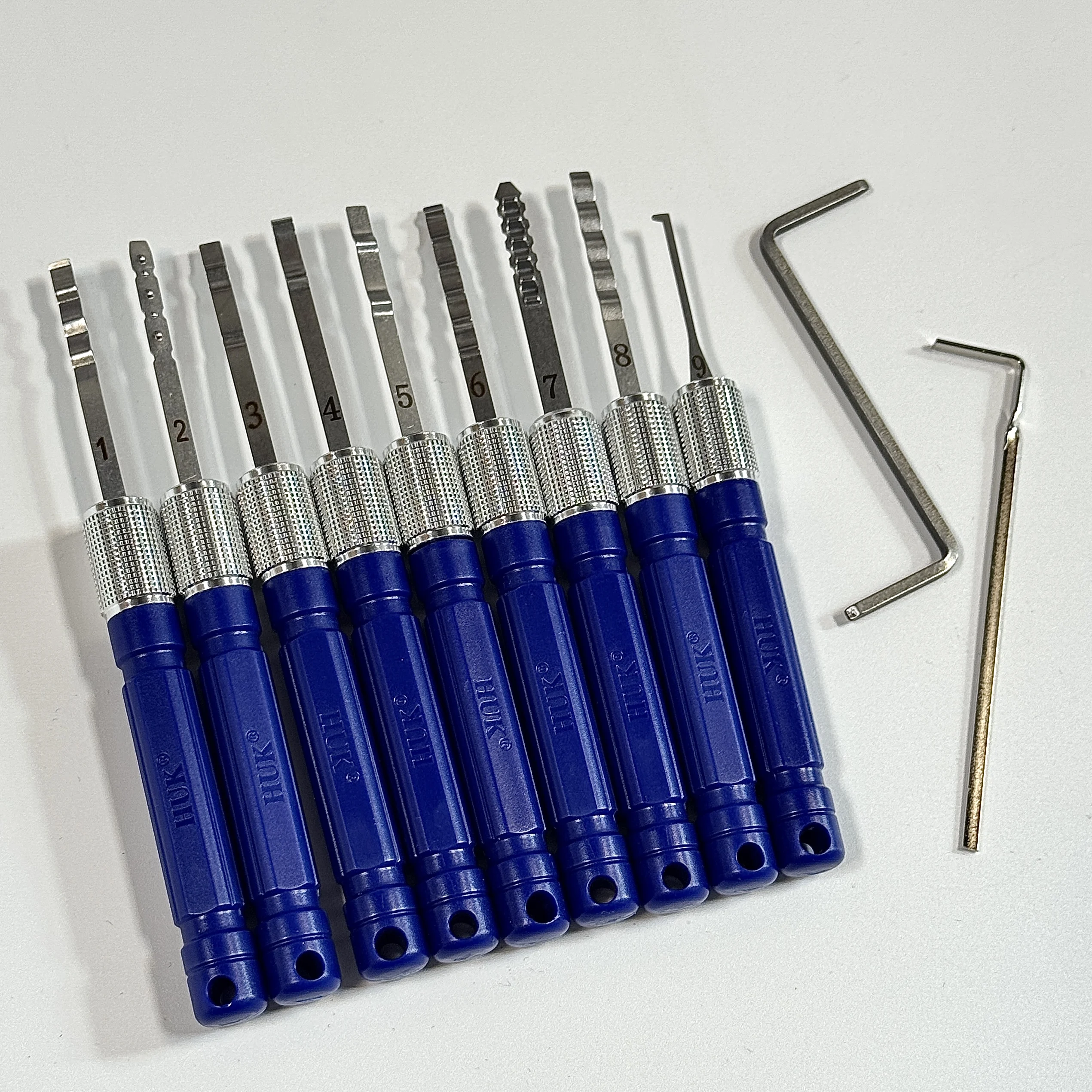 HUK Civil Stainless steel Tool 11 Pieces Canvas Bag With Zipper Set for Locksmith Supplies