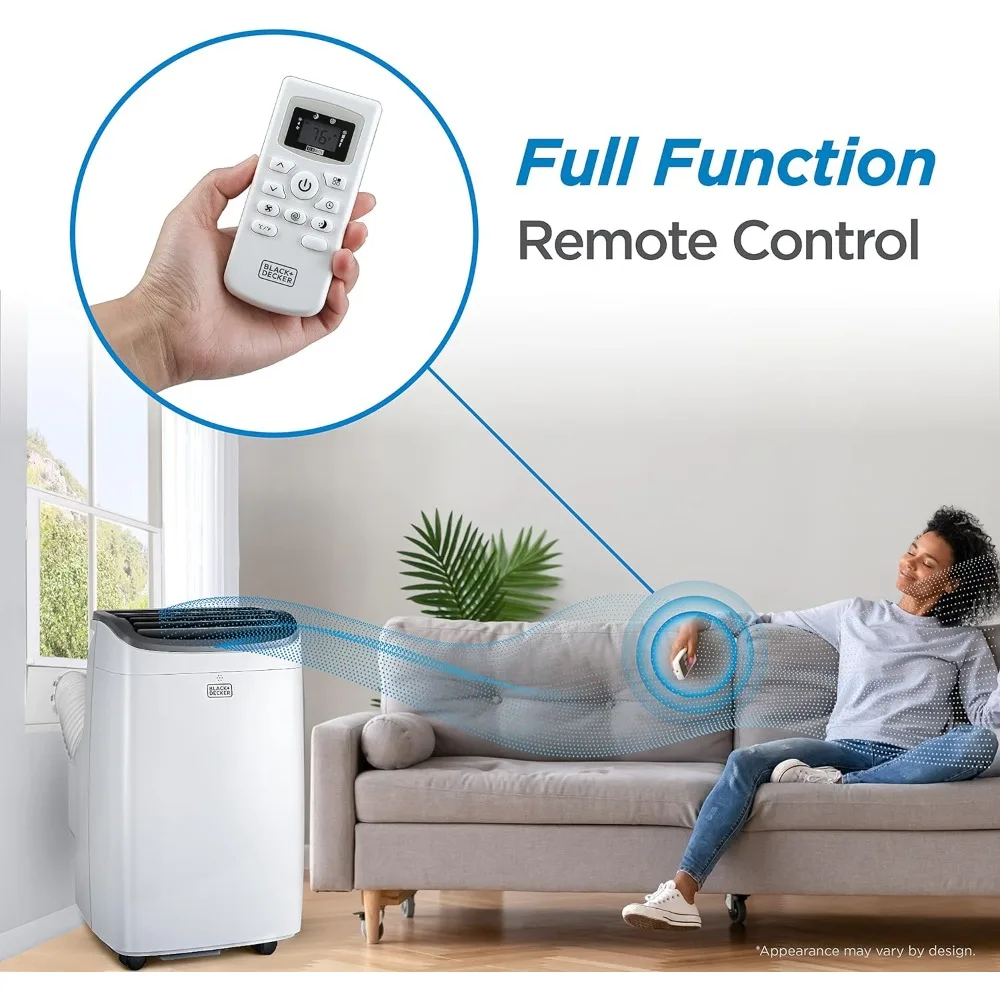 00 BTU Portable Air Conditioner up to 350 Sq.Ft.with Remote Control, White