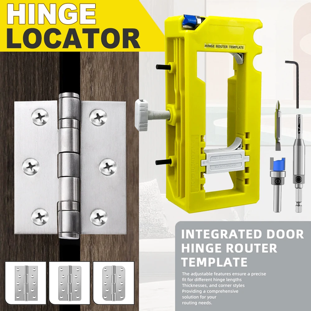 Door Jig Door Hinge Mortiser Installation Kit Door Router Template For 3 Inch to 5 Inch Hinges