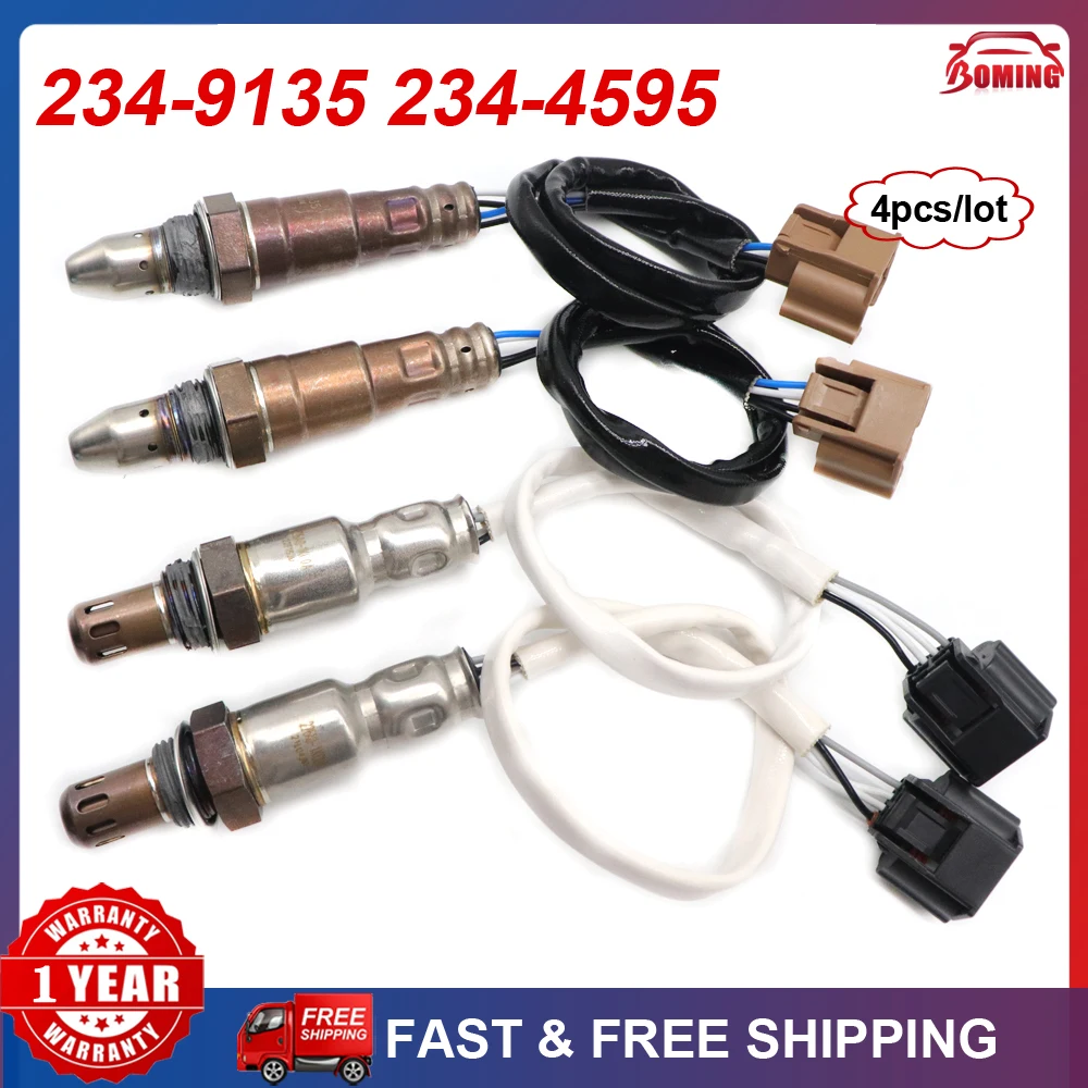 4PCS Up&Downstream New 234-9135 234-4595 Lambda O2 Oxygen Sensor For Nissan Altima Pathfinder Quest Infiniti JX35 QX60 234-4599