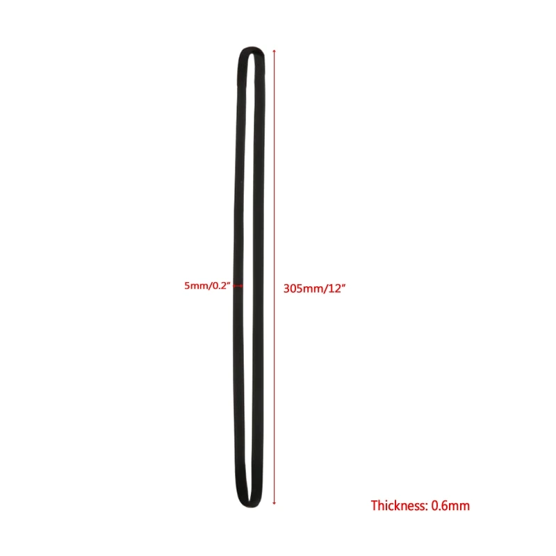 Courroie platine en caoutchouc, 2 pièces, courroie d'entraînement plate, lecteur disque, 627x5x0.6mm, répétition, directe