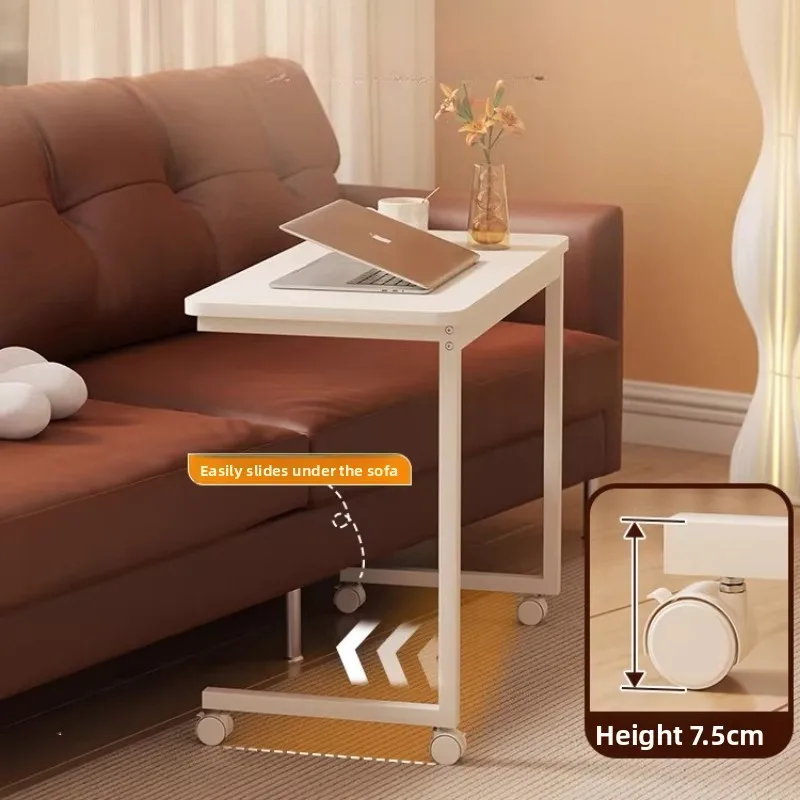 Adjustable Bedside Table Movable Sofa Desk Carbon Steel Laptop Table 360 Rotate Folding Office Table for Home Use