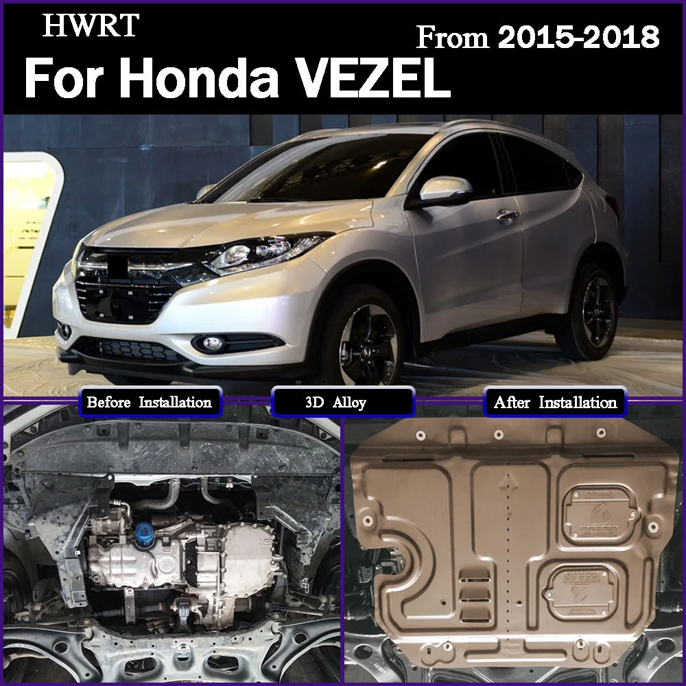 Nuevo Panel de placa de guardabarros de barro negro de mayor calidad debajo del protector contra salpicaduras para Honda ‌ VEZEL ‌   2015-2018 1.5T