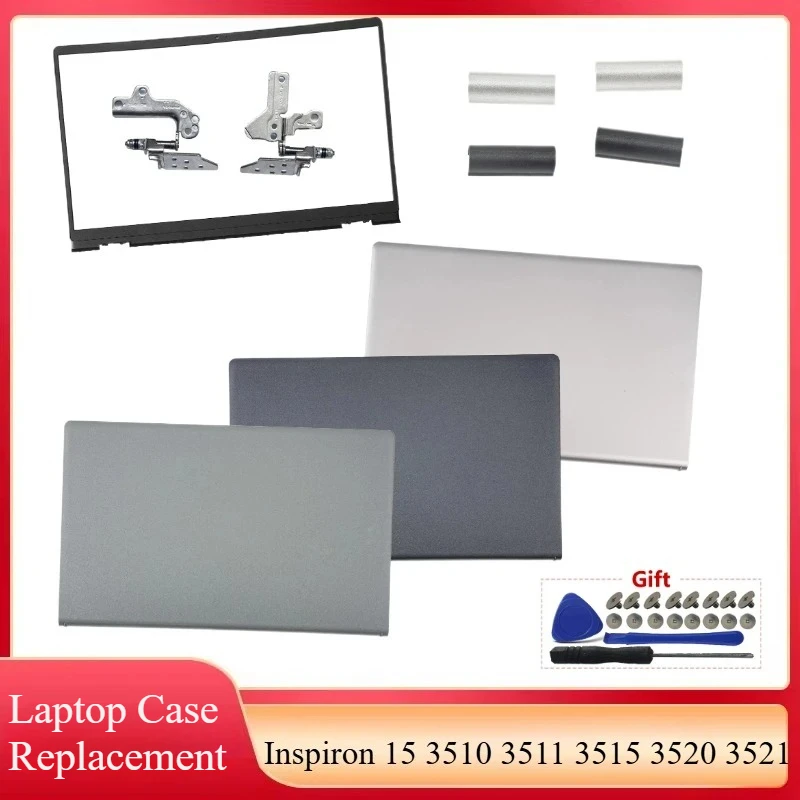 

Новый чехол для Inspiron 15 3510 3511 3515 3520 3521, задняя крышка ЖК-дисплея 0DDM9D/0T4MT1/00WPN8, рамка/петли, чехол с петлями, 15,6 дюйма