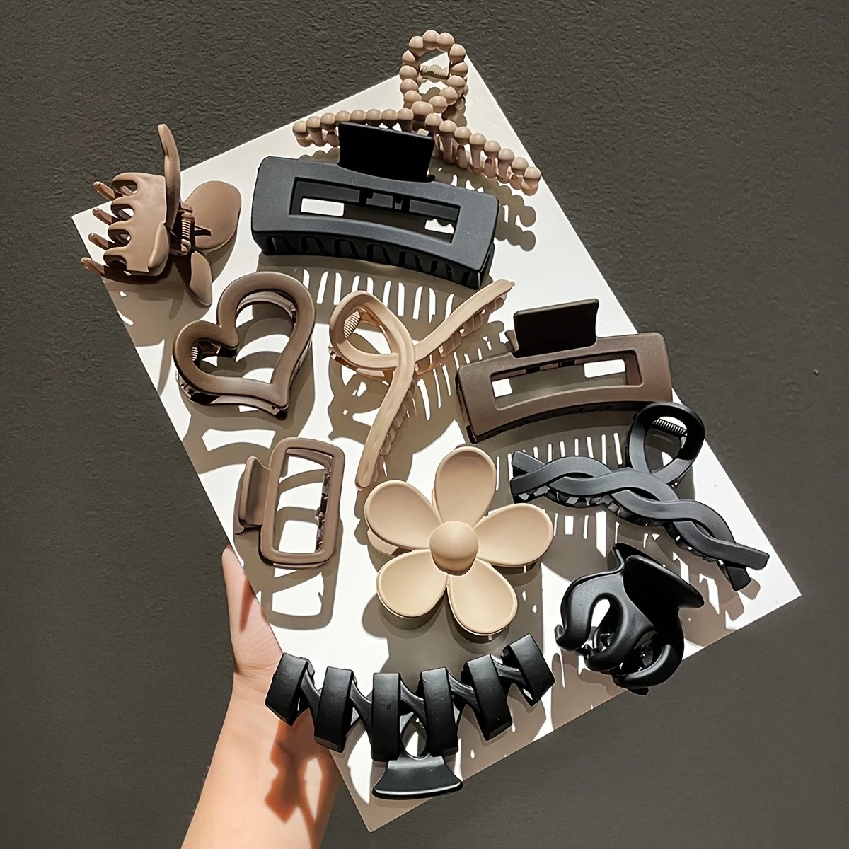 

Набор из 11 высококачественных матовых заколок-крабов для волос для женщин, заколки-крабы для затылка, аксессуары для волос