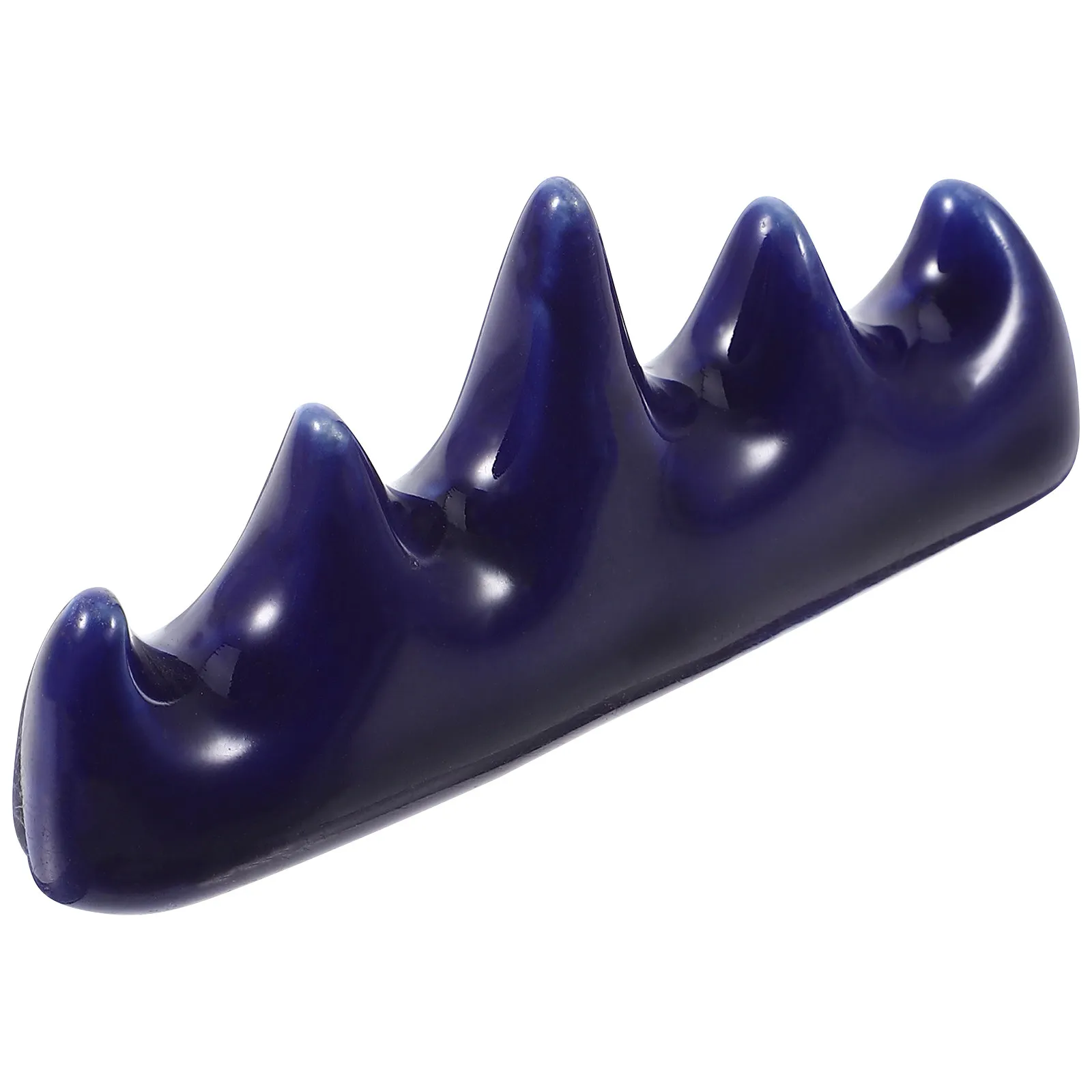 Ceramic Brush Rack Stand Five Finger Mountain Design Calligraphy Pen Holder for Desk Large Capacity Stable Base Office Writing