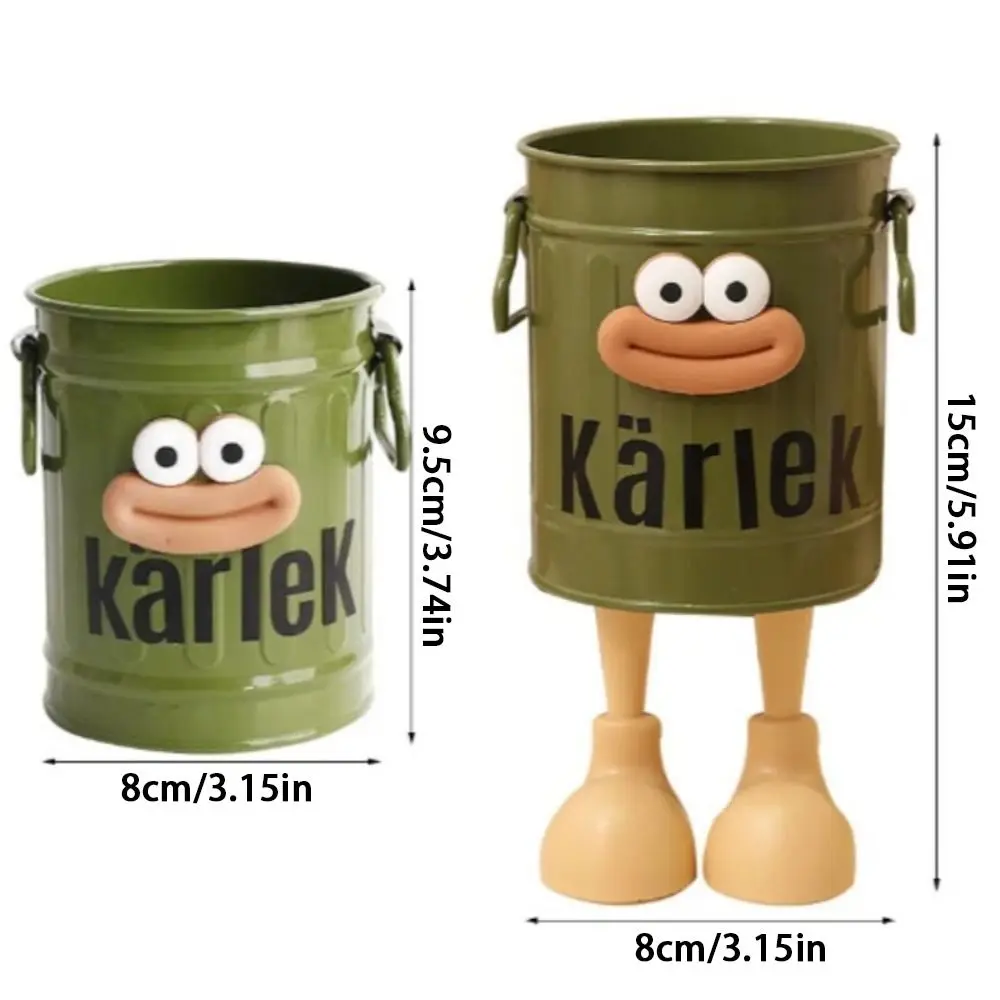 Neue Große Mund Bleistift Halter DIY Große Kapazität Bleistift Fall Runde Cartoon Desktop Lagerung Eimer Studenten Schreibwaren