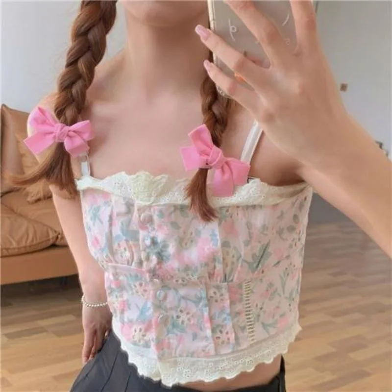 Kawaii Coffee Flower Bow Scrunchie Child Girl Kids Cute Elastic Hair Rubber Band Accessories Tie Hair Ring Rope Holder Headdress