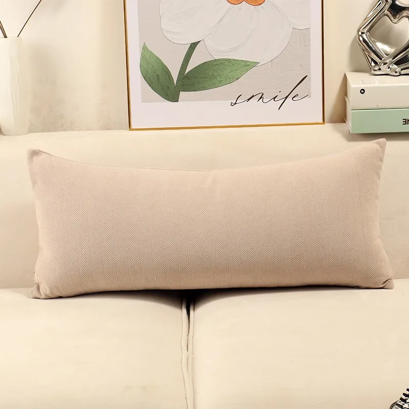 Nordic Style Thickened Sofa Pillow Long Rectangle Large Size Bed Head Double Person Backrest Cushion Home Decorative Pillow