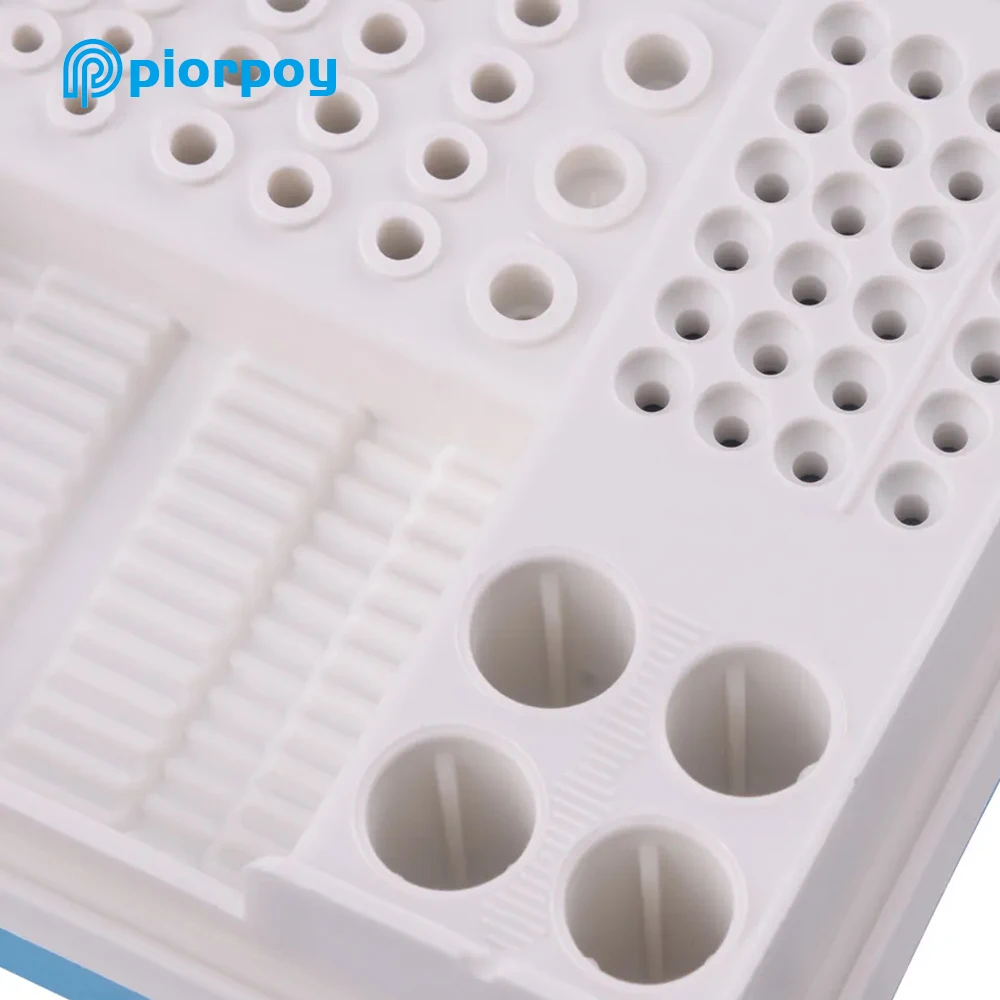 PIORPOY 96Holes Dental Endo Bur Holder Cleaning Stand High/Low Speed Bur Disinfection Organizers Dentistry Tool Block Sterilizer