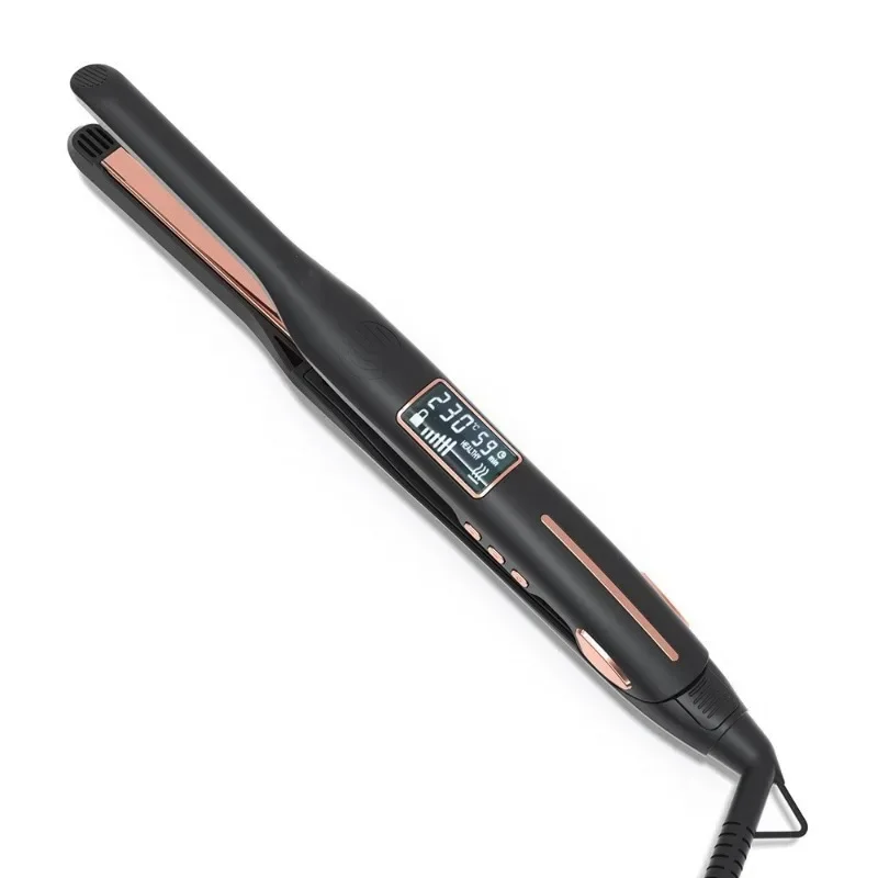 Mini Hair Straightener Curler Titanium Thin Plate Pencil Flat Iron For Short Hair Beard Pixie Cut Salon Styling Tool 100-240V