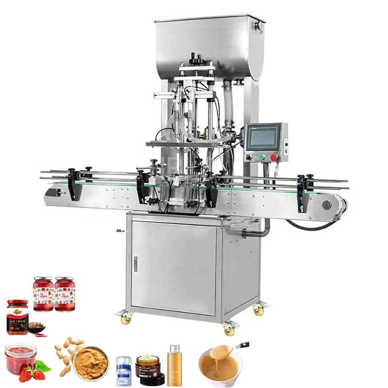 آلة تعبئة كمية معجون أوتوماتيكية بالكامل برأسين/معدات خط إنتاج العصير الصغيرة