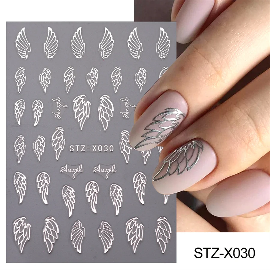 ملصقات للأظافر بقفل على شكل قلب ، معدن فضي ، تصميم قلادة قمر رائع ، ديكور مانيكير أنيق ، جودة عالية ، خماسي الأطراف