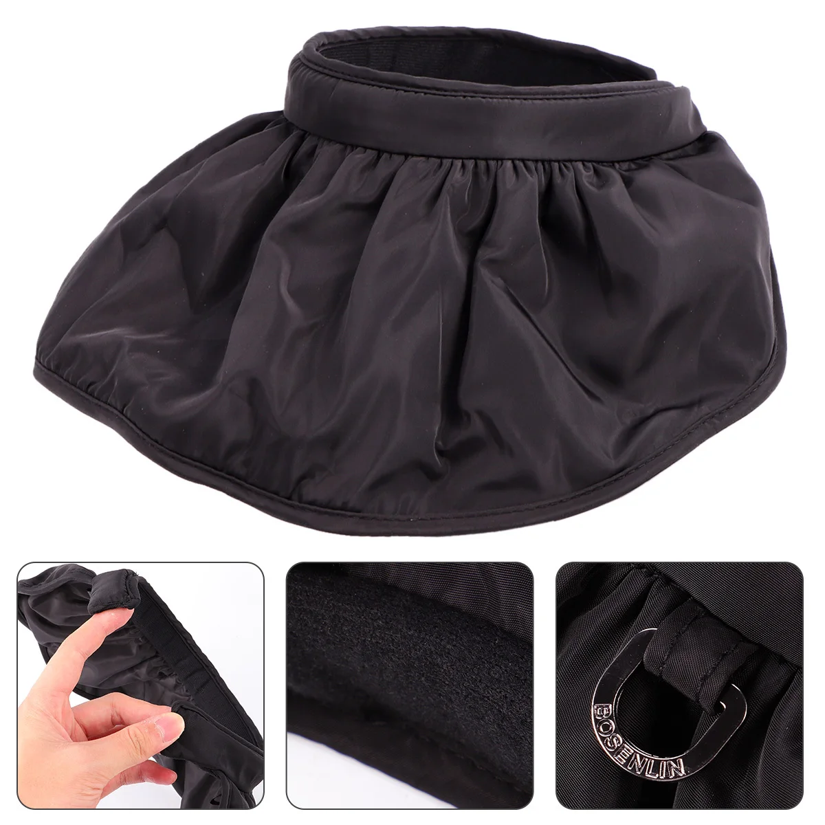 

Black Empty Foldable Sun Hat Large Brim Beach Cap Lightweight Breathable Creative Uv Protection Outdoor Women Sun Protection Hat
