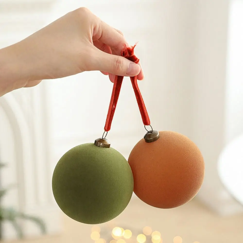 6-teiliges Set 8CM Größe Weihnachtskugel-Dekoration Plastik-Samtkugeln Bunte Christbaumkugeln Party-Hochzeitsgeschenke – Detail 6