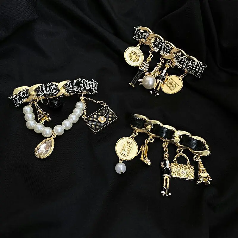 실버 니들 메쉬 레드 중년 귀걸이, 진주 사랑 꽃 귀 펜던트, 레트로 라이트 럭셔리 지르콘 홍콩 스타일 귀걸이 