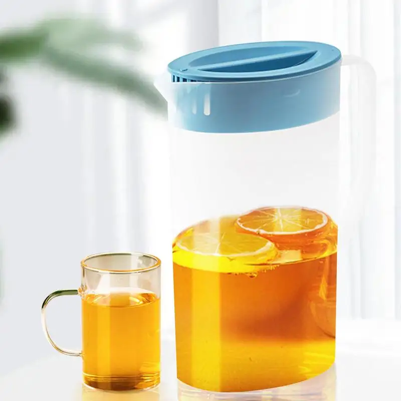 Contenitore per succhi con brocca per acqua fredda di grande capacità con coperchio Contenitore per limonata Serbatoio per bevande Dispenser per bevande ghiacciate