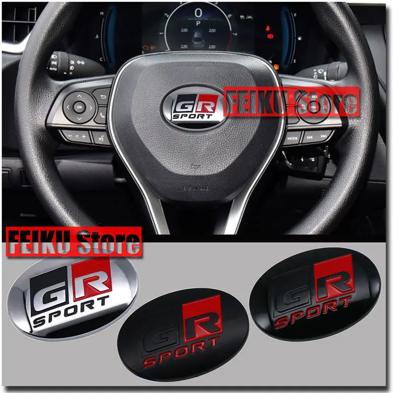 

Car Steering Wheel Logo Modification Car Interior Decor For Toyota Auto RAV4 Corolla Prius Vios Camry RG Sticker Accessory