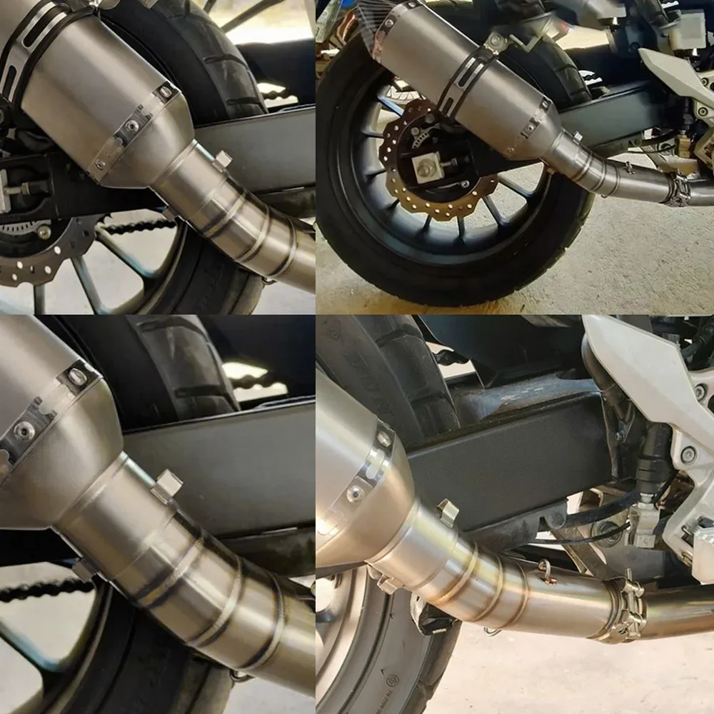 For Yamaha FZS 600 Fazer 1998-2003 Fazer 600 FZS600 Escape Motorcycle Exhaust 51MM Middie Link Pipe With Slip-On Muffler Tips