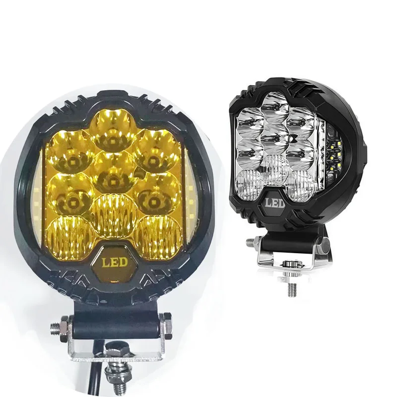 LED Light OFF Road Soptlight 5 inch Pod Driving Light 12V24V Yellow/White 5'' LED Car Headlight For Truck ATV UTV Motorcycle