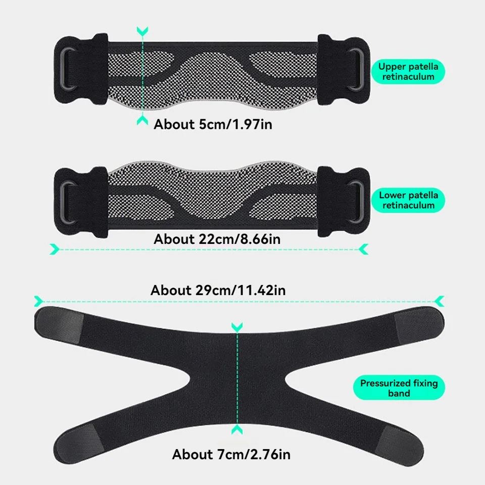 GTUBIKE 1PCS Upgraded With Double Patella Straps Anti Slip Silicone Sports Knee Pads That Are Adjustable, Stable,Shock-Absorbing