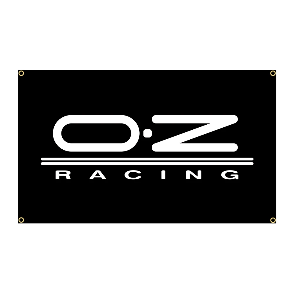 

90x150cm OZS Racing Wheels Flag Polyester Printed Auto Banner Home or Outdoor For Decoration