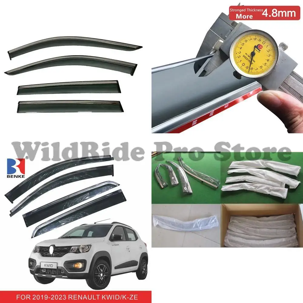 

1 комплект Renault Kwid K ZE 2019, защита от дождя, дверной козырек, дефлектор бокового окна, солнцезащитный козырек