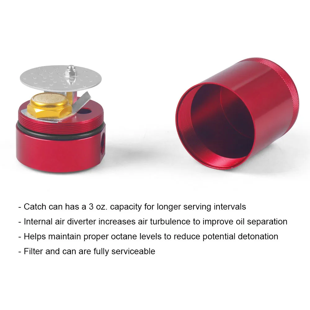 Kit Tangki Kaleng Penangkap Minyak Bingung Aluminium Sisi PCV untuk Chevrolet untuk Camaro SS 2016 + Merah Biru Perak Merah