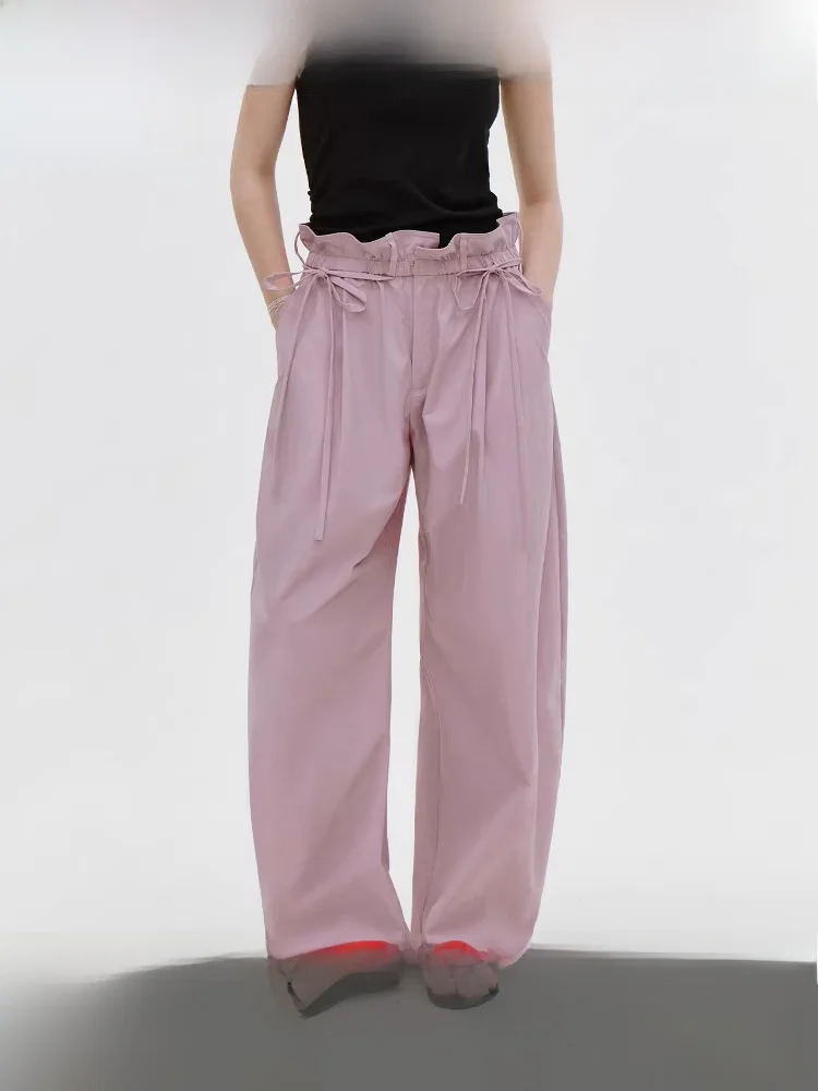 

Женские повседневные брюки Fano для активного отдыха, с микро-текстурой, эластичным поясом, летние, с высокой талией, прямые, длинные