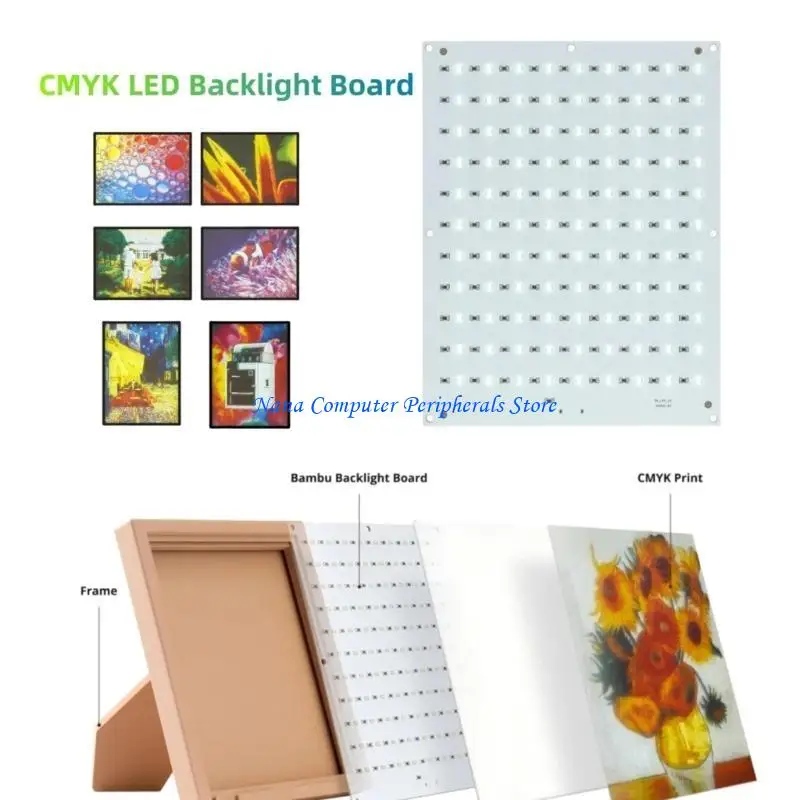 

F68C For Lab Lithophane Led Panel Plastic Basic Lithophane 3D Print LED Backlight Board for Lithophane Photo Panel Replacemen