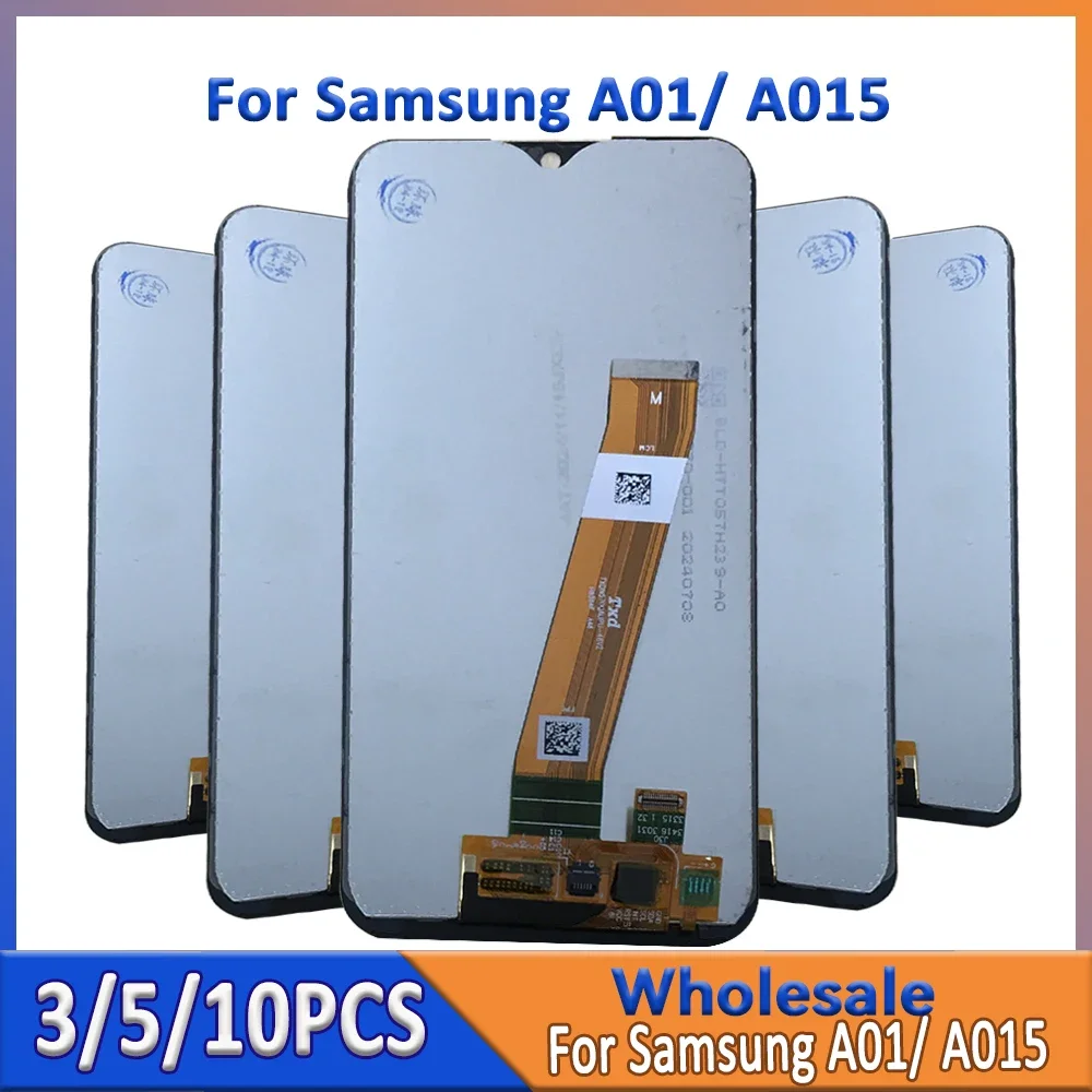 GEFENSI оптовая продажа 3/5/10 шт. в партии для Samsung A01 ЖК-дисплей A015 N сенсорный сенсорный дисплей в сборе, совместимый с моделями A01M A01F