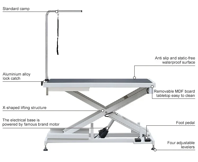 Low Electric Lift Pet Dog Grooming Table