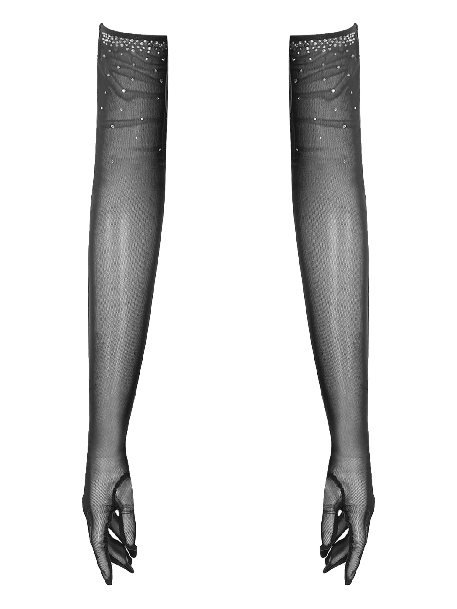 Sukienka do tańca latynoamerykańskiego z rękawiczkami, przezroczysta siateczka, warstwowa sukienka z frędzlami i długie rękawiczki do tańca tango i tańca towarzyskiego.