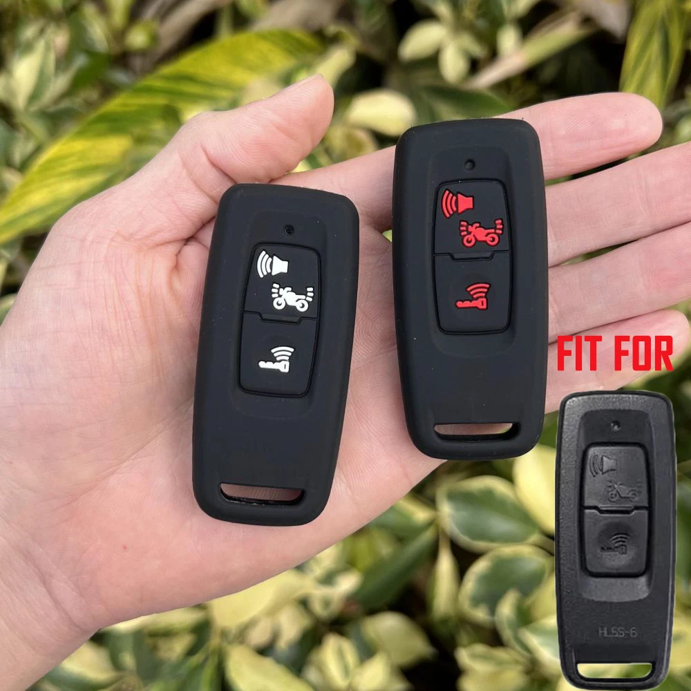 Silicone Key Cover Shell Motorcycle Key Case for HONDA PCX160 VISION SH350 PCX 160 3 Button Remote Key Protector Holder Keychain