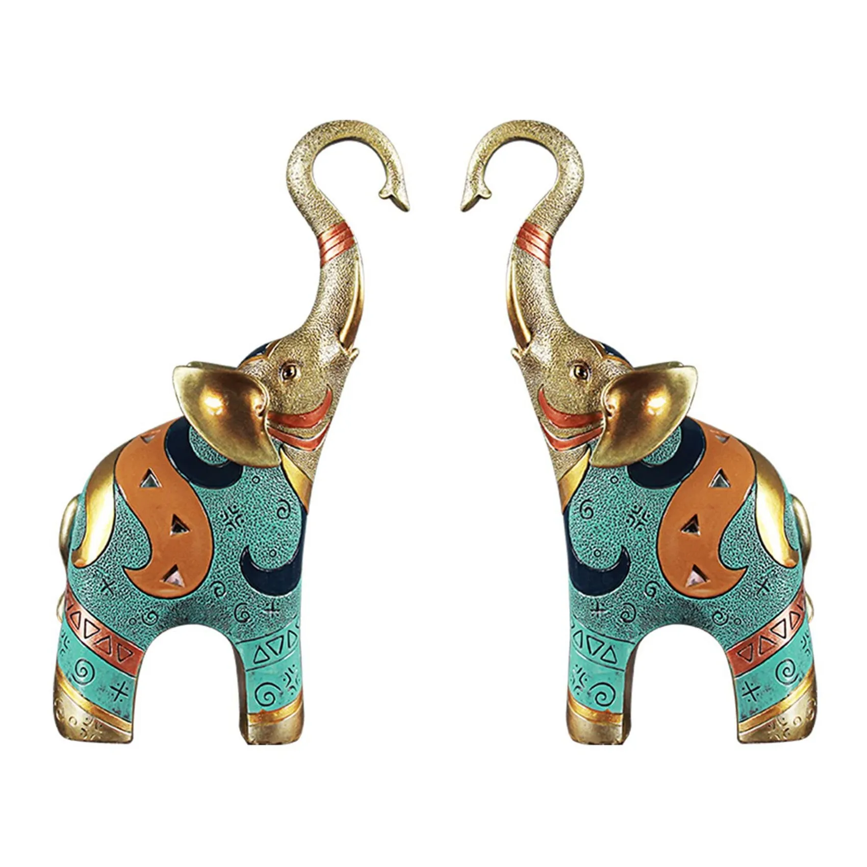 Good Luck Elephant Statue Decorations for Home Elephant Figurines Statues Home Decor Feng Shui Elephant Figurines