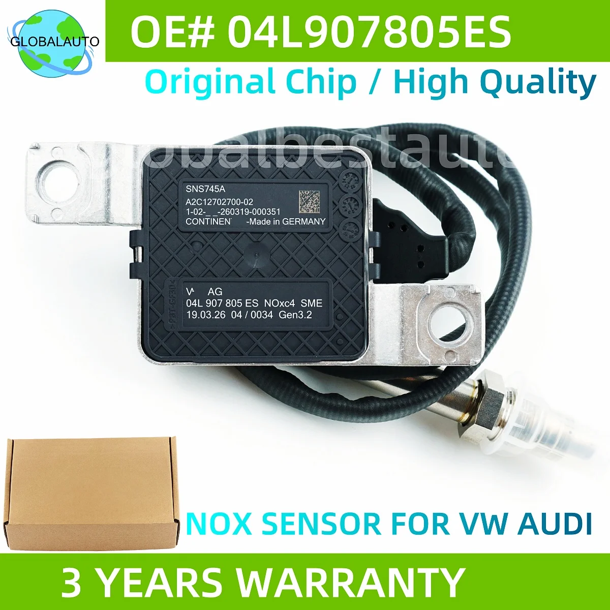 

04L907805ES 04L 907 805 ES New Nitrogen Oxide Sensor NOX Sensor For VW Passat B8 Arteon Skoda Superb