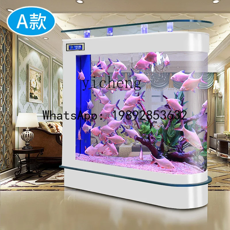 fish tank curved glass fish tank aquarium bottom filter fish tank