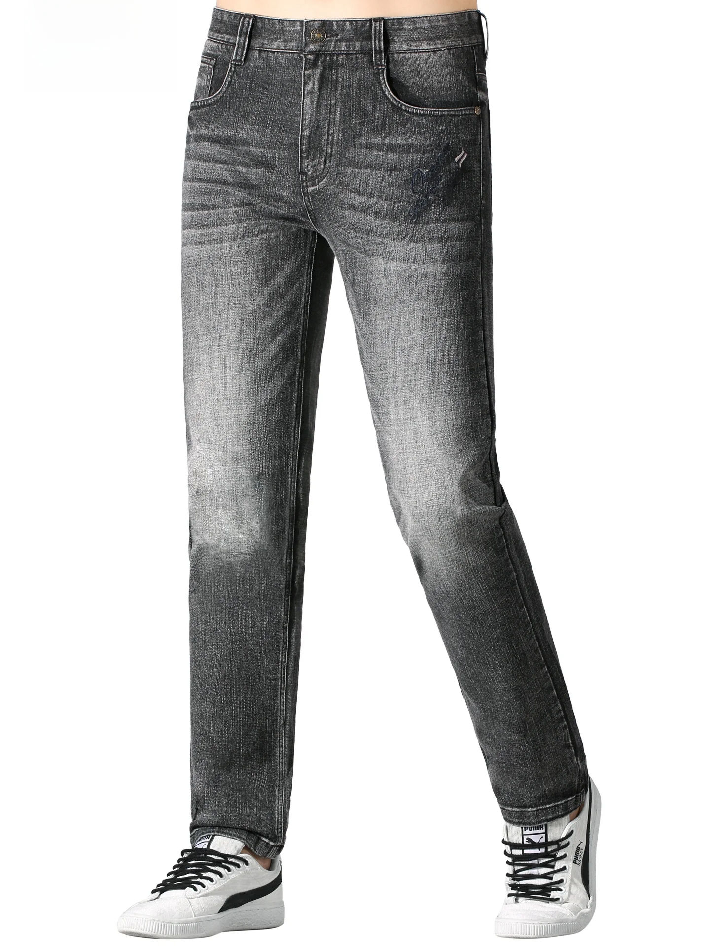 

Loose Fit Thi Denim Jeans Men's Trendy Brand Straight Leg Pants Bruce & ark Casual Wear for All Seasons Faionable Urban...