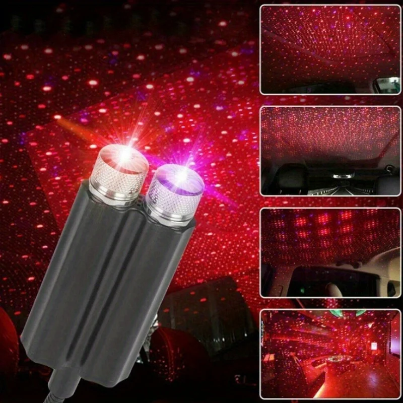 Automotive Universal Starry Sky Top Atmosphere Light USB Socket Car Roof Full Sky Star Voice Controlled LED Atmosphere Light