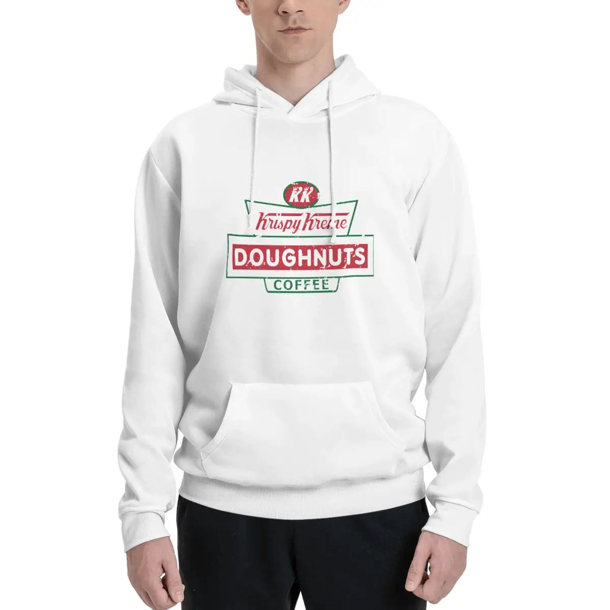 Krispy Kreme Polyester Hoodie Men's Sweatershirt Warm Dif Colors Sizes