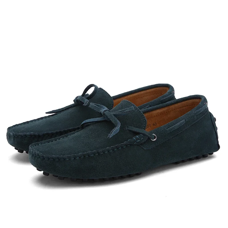 Suede Shoes Men Size 38-49 Luxury Men Loafers Soft Moccasins Man High Quality Shoes Casual Genuine Leather Driving Flats Penny