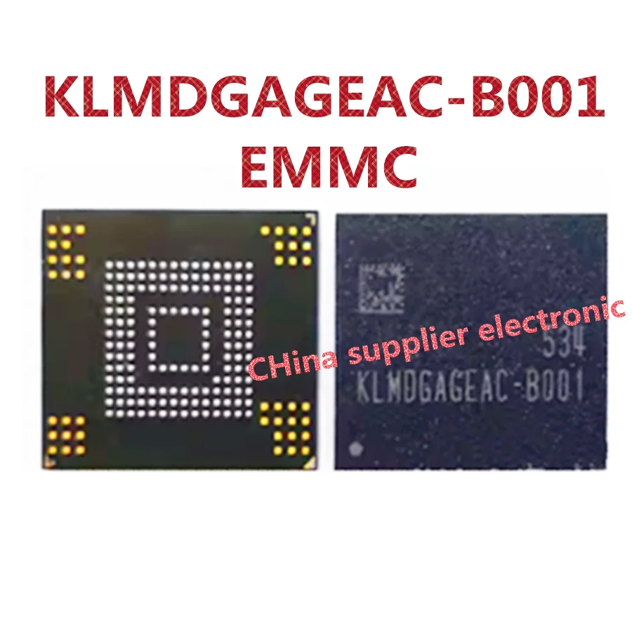 

KLMDGAGEAC-B001 eMMC 128GB NAND Flash Memory IC Chip BGA153 Used Tested Good