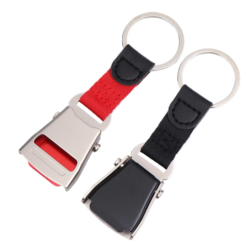 1PCS Mini Safety Seatbelt Plane Buckle Keychain Strap Key Chain For Flight Keyes Airplane Airline Small Aviation Gifts Seat Belt