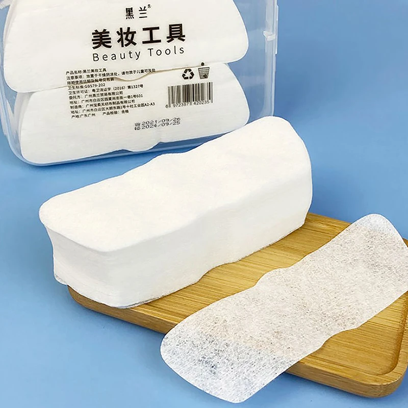 200PCS Disposable Nose Cotton Pads Diy Nose Mask Strips Skin Care Paper Sheet Cosmetic Cotton Blackhead Nose Sticker