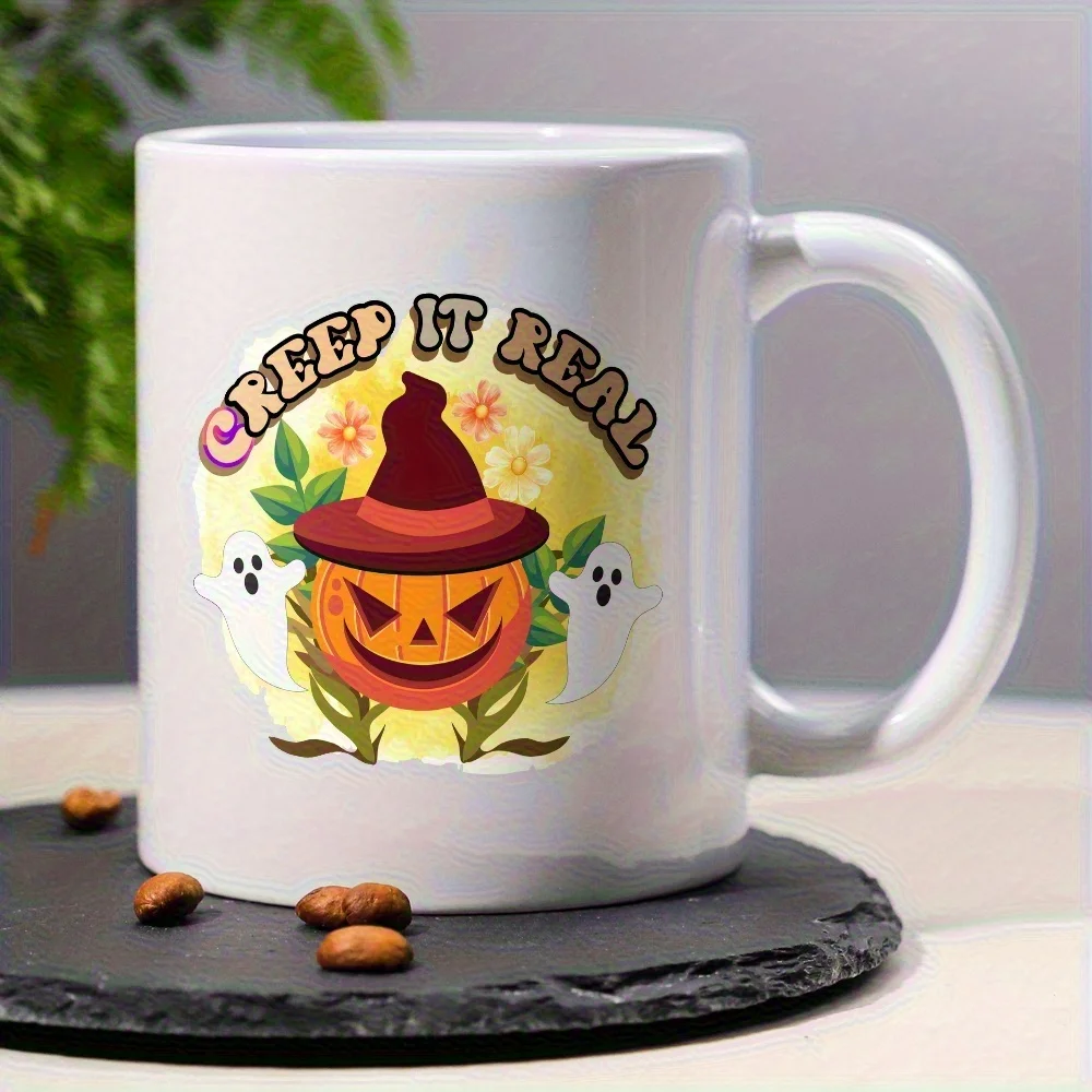 

Creep It Real Halloween Mug: Fun and Festive Design - Perfect Gift for Coffee Lovers and Halloween Fans, Ideal for Daily Use